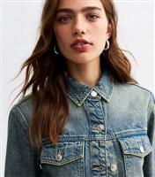 Women's Blue Vintage Tint Denim Overshirt New Look