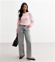 Women's Pink Rose Sleeve Top New Look