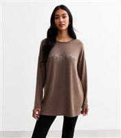 Women's Brown Soft Touch Tokyo Long Sleeved Top New Look