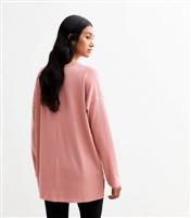 Women's Pink Soft Touch Fleur Embroidered Top New Look