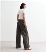 Women's Grey Elasticated Wide Leg Trousers New Look