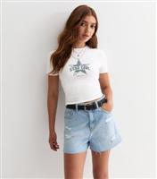 Girls' White Star Girl T-Shirt New Look