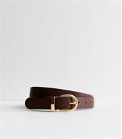 Black and Brown Reversible Leather-Look Belt New Look