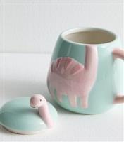 Blue Dinosaur Lid Mug New Look