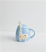 Blue Giraffe Lid Mug New Look