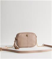 Stone Faux Leather Crossbody Camera Bag Vegan New Look