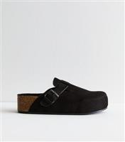 Women's Black Suede Effect Double Sole Mules New Look