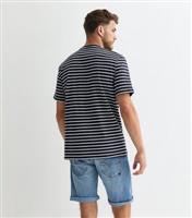 Men's Blue Denim Shorts Jack & Jones New Look