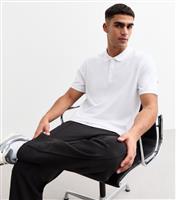 Men's White Regular Cotton Piqu Polo Shirt New Look