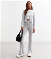 Girls' Grey Flared Leggings New Look
