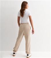 Girls' Stone High Waist Cuffed Joggers New Look