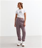 Girls' Light Purple High Waist Cuffed Joggers New Look