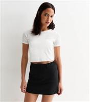 Women's Black Belted Mini Skort New Look