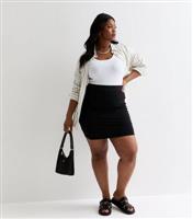 Women's Plus Size Black Mini Tube Skirt Curves New Look