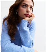 Women's Blue Boucle Knit Jumper New Look