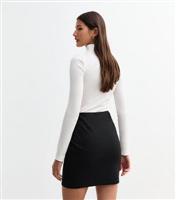 Women's Black Floral Lace Tube Mini Skirt New Look