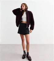 Women's Black Pinstriped Mini Skort New Look