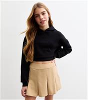 Girls' Camel Pleated Skort New Look