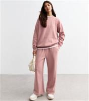 Women's Pink Crew Neck Sweatshirt New Look