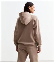 Women's Brown Cotton Blend Hoodie New Look