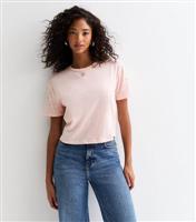 Women's Pink Diamant Embellished Cotton Boxy T-Shirt New Look