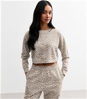 Women's Brown Animal Print Sweatshirt New Look
