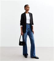 Women's Tall Black Open Front Ponte Blazer New Look