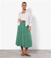 Women's Green Mosaic Midi Skirt Apricot New Look