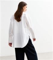 Women's White Cotton Poplin Shirt New Look