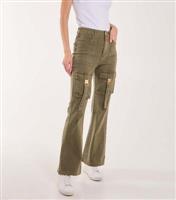 Women's Khaki Utility Jeans Pink Vanilla New Look