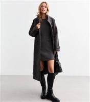 Women's Grey Faux Pocket Mini Dress New Look