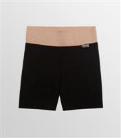 Women's Black Contrast Waistband Cycling Shorts Pineapple New Look