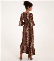 Women's Multicoloured Animal Print Maxi Dress Blue Vanilla New Look