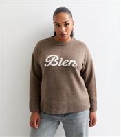 Women's Plus Size Crew Neck Bien Jumper Curves New Look