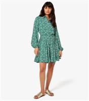 Women's Green Mini Shirt Dress Apricot New Look