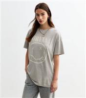 Women's Pale Grey Nirvana T-Shirt New Look