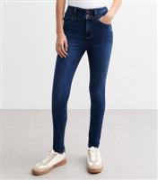 Women's Dark Blue High Waist Yazmin Skinny Jeans New Look