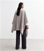 Grey Borg Poncho New Look