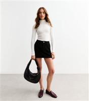 Women's Black Corduroy Mini Skirt New Look