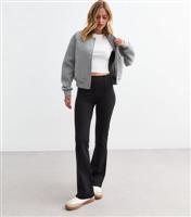 Women's Black Jersey Kick Flare Leggings New Look