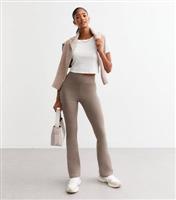 Women's Brown High Waist Flared Leggings New Look