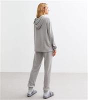 Women's Grey Ribbed Joggers New Look