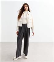 Women's Cream Rib Roll Neck Top New Look