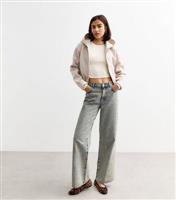 Women's Cream Long Sleeve Cropped T-Shirt New Look
