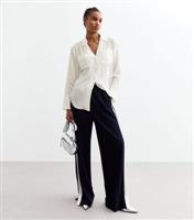 Women's Tall White Chest Pocket Crepe Shirt New Look