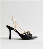 Women's Ambrose Black Strappy Stiletto Sandals Public Desire New Look