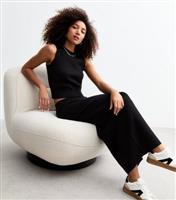 Women's Black Fine Knit Midi Skirt New Look