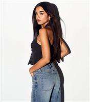Women's Black Low Back Waistcoat New Look