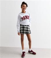 Girls' Black Check Woven Pleated Skort New Look