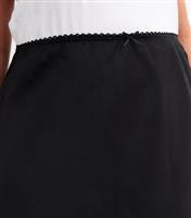 Women's Plus Size Black Satin Mini Skirt Curves New Look